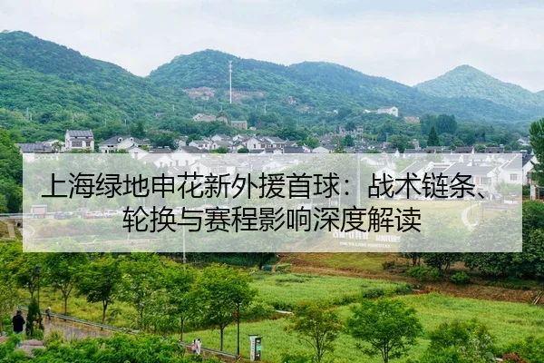 上海绿地申花新外援首球：战术链条、轮换与赛程影响深度解读